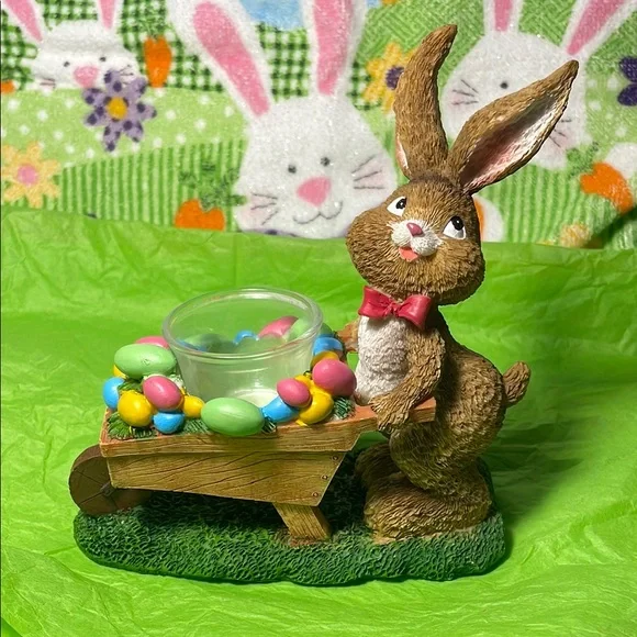 Easter Bunny and Carrot Candle Holder Set - Picture 10 of 14